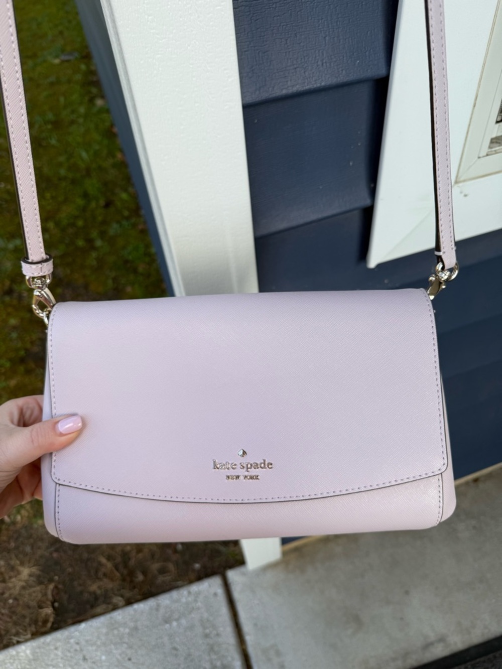 kate spade Pale Pink Saffiano Leather Crossbody